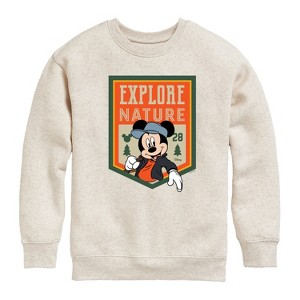 Boys' - Disney - Explore Nature Graphic Long Sleeve Fleece Sweatshirt - 1 of 4
