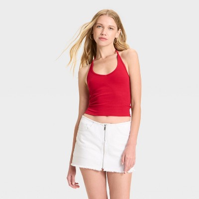 Women's Interlock Halter Tank Top - Wild Fable™