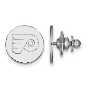 Black Bow Jewelry 14k White Gold Philadelphia Flyers NHL Pin - 1 of 3