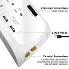 Digital Energy® 12-Outlet Surge Protector Power Strip with 2 USB Ports (6 Ft.) in White - image 3 of 4