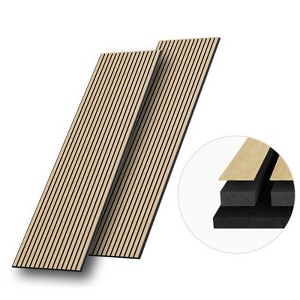 SMARTSTANDARD 94.09 in. x 23.62 in. x 0.9 in. Slat Wood Acoustic Sound Absorbing 3D Decorative Wall Paneling, 2-Pack - 1 of 1