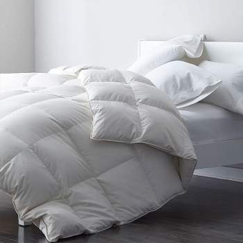 DWR Queen Sized 90 by 90 Inches Breathable Feather Down Duvet Insert for All Season Bedding, Machine Washable and Dryable for Easy Care, Ivory White