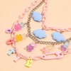 Y2K Multilayer Resin Pendant Necklace | Cartoon Bear & Butterfly Chunky Chain - 3 of 4