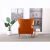 Sapphtopaz Modern Velvet Accent Chair, Arm Chair Living Room Chairs with Ottoman Set, Upholstered High Back Lounge Chair for Living Room, Office - 3 of 4