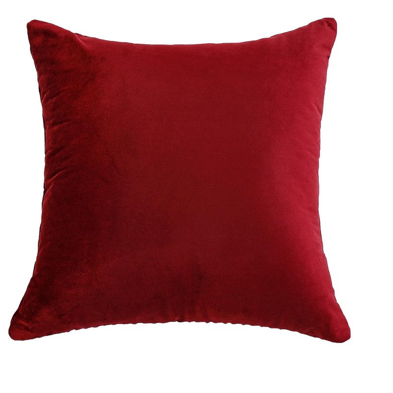 Kate Aurora Overfilled Crushed Velvet 1 Piece Zippered Christmas Accent Throw Pillow - 18" x 18", 2 of 12