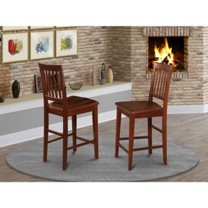 HomeStock Counter Stool- Pub Height Wooden Chairs - 1 of 3