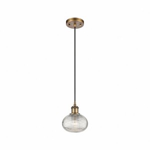 Ithaca - 1 Light Cord Hung Mini Pendant In Industrial Style-7 Inches Tall and 6 Inches Wide - 1 of 1
