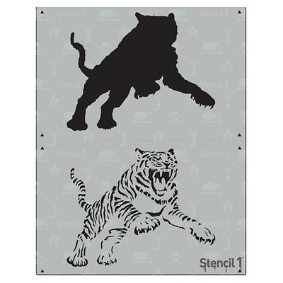 Stencil1 Tiger - Layered Stencil 8.5" x 11"