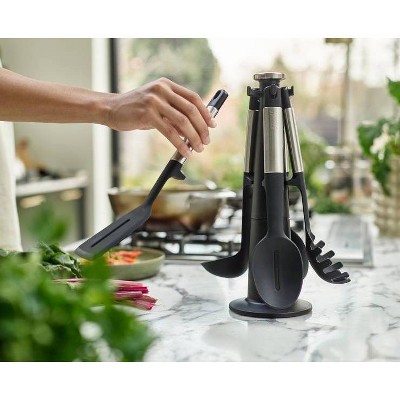 Joseph Joseph 5pc Elevate Silicone Carousel Utensil Set with Rotating Storage Stand: Kitchen Utensils, Dishwasher-Safe — фото 2