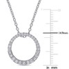 EVERLY JEWELRY | Sterling Silver 1/3 CT TW Diamond Circle Pendant with Chain, 18 inc - 2 of 4