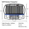 Jump Into Fun 12FT Recreational Kids Trampoline with Safety Enclosure Net & Ladder, Outdoor Recreational Trampolines - 4 of 4