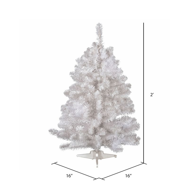 Vickerman Crystal White Full Artificial Christmas Tree, 3 of 5