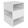Niche 3pk Cubo Half Size Wood Stackable Storage Bookcase Shelf Organizer Cube Snow White - 2 of 4