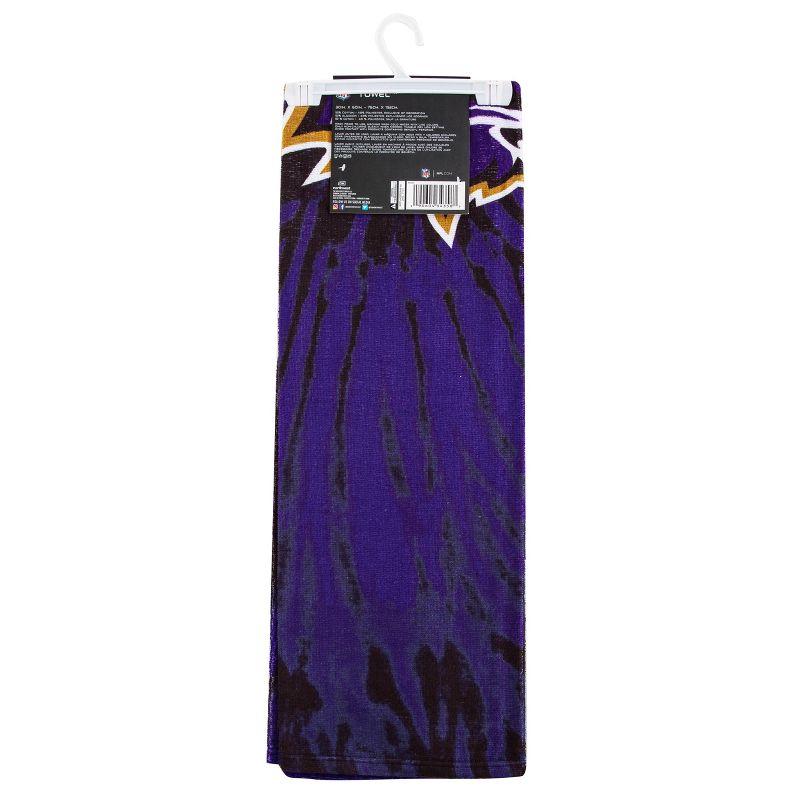 NFL Baltimore Ravens Pyschedelic Beach Towel, 5 of 7