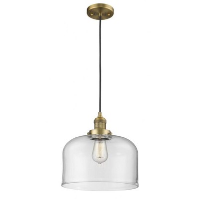 Bell - 1 Light Cord Hung Mini Pendant In Industrial Style-8 Inches Tall and 12 Inches Wide