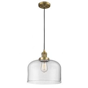 Bell - 1 Light Cord Hung Mini Pendant In Industrial Style-8 Inches Tall and 12 Inches Wide - 1 of 1