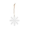 Ganz Natural Wooden Snowflake Ornament Boxed Set, Assorted Styles, White (9-Piece Set) - 2 of 4
