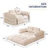 MAXYOYO Folding Sofa Bed, L-Shaped Two-Seat Convertible Sofa Bed with Armrest and Pillows for Living Room Bedroom - 2 of 4
