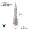 Home Heritage Tinsel Tree 7 Foot Skinny Pencil Pre-Lit Artificial Christmas Tree Holiday Decor with 150 Warm White LED Lights and Stand, Silver - 3 of 4