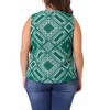 Agnes Orinda Women's Plus Size Sleeveless Boho Print V Neck Tank Tops - 4 of 4