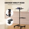 VEVOR Projector Stand with Wheels, Projector Floor Stand Adjustable Height from 22.8 to 57.3 in, Projector Mount with 2 Trays, Black - 4 of 4