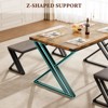 3-Piece Dining Table Set for 4, Industrial Kitchen Table with 2 PU Padded Benches,1.18 Inch Thickness - 4 of 4