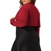 Agnes Orinda Women's Plus Size Long Sleeve Cropped Open Front Cardigans - 4 of 4