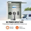 VEVOR Temporary Power Outlet Panel, 125/250V, RV Power Outlet Box with a 20/30/50 Amp Receptacle Installed, Gray - 3 of 4