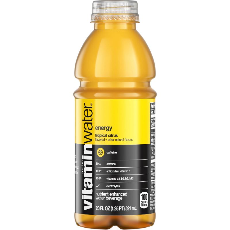 vitaminwater energy tropical citrus - 20 fl oz Bottle, 3 of 10