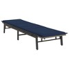 vidaXL Sun Lounger Grey, Navy Blue PE rattan, Powder-coated steel Standard - 4 of 4