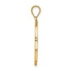 Black Bow Jewelry 14k Yellow Gold and Enameled Filigree Hamsa Pendant, 15 x 30mm - 2 of 4