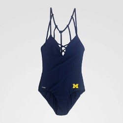 Ncaa California Golden Bears Criss Cross One Piece Swimsuit Navy L Target