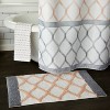 Dancing Lattice Fabric Shower Curtain Gray/Blush - SKL Home - 2 of 3