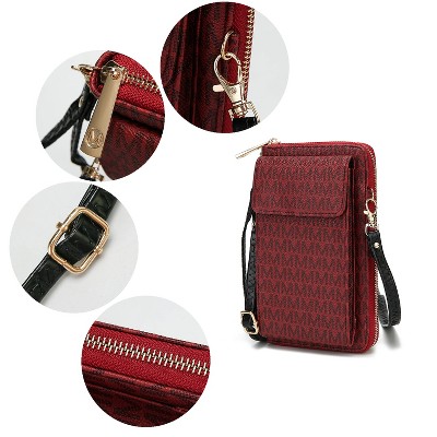 MKF Collection Phone Crossbody Wallet Wristlet Bag 3-in-1, Mala | MKF Collection by Mia K - Red — фото 5