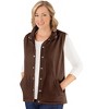 Collections Etc Snap Front and Cinch Back Sleeveless Vest with Front Slant Pockets - Flattering Layering Piece for Outfit - 4 of 4