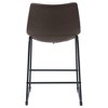 NicBex Counter Height Bar Stools Set of 2,Faux Leather Barstools with Backrest,Stool Chair with Footrest,Counter Stools for Island&Dining,Brown - 4 of 4