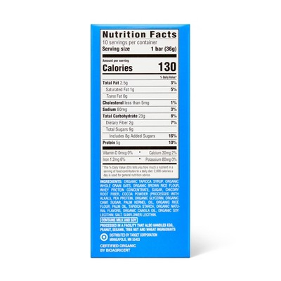 Cookies & Creme Kids' Protein Snack Bars - 12.7oz/10ct - Good & Gather™