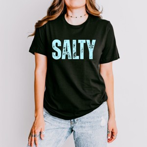 Simply Sage Market Salty Block Distressed Short Sleeve Tee - 1 of 4