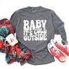 Simply Sage Market Women's Baby It's Cold Outside Wavy Long Sleeve Garment Dyed Tee - 2 of 3