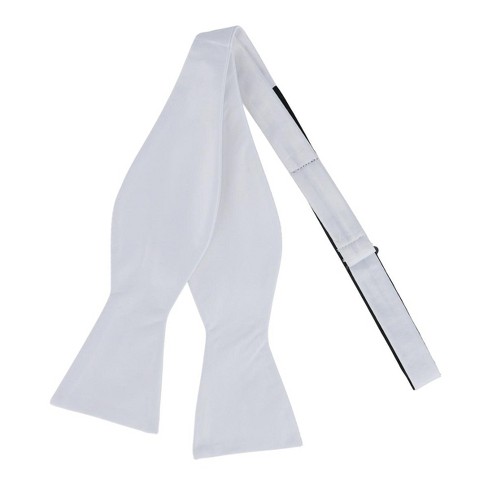 Ctm Men's Free Style Satin Bow Tie, White : Target