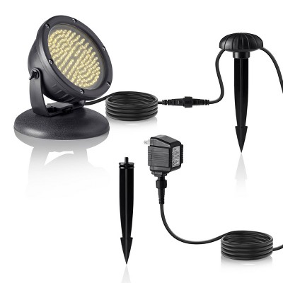 Black Weatherproof LED Outdoor Spotlight with Transformer