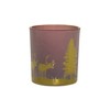Glass Tea Light Holder with Woodland Scene (Set of 3) - 4 of 4