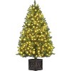 Artificial Christmas Tree Pre-Lit Christmas Tree with Snowflakes and Red Berries, Christmas Tree with White Elk Base for Home, Porch, Office - 3 of 4