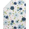 Sweet Jojo Designs Girl Crib Bedding + BreathableBaby Breathable Mesh Liner Watercolor Floral Blue Pink White - 4 of 4