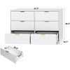 CAVINAS Wooden Dresser with 6/8/9 Drawers,Storage Chest of Drawers with Metal Handle,Storage Cabinet for Bedroom,Living Room,Entryway,Office,Closet - 3 of 4