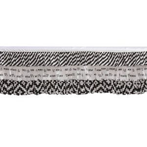 Bacati - Love Black/white 3 Layer Crib Skirt - 1 of 4