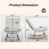 NicBex Velvet Glider Rocking Chair, Upholstered Nursery Armless Rocking Chair with High Back, Modern Rocking Chair, Bedroom Nursing Chair - 3 of 4