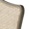 Vera Classical Wooden Dining Chair in Antiqued Grey Finish with Slate Linen Fabric Upholstery, Set of 2 - 3 of 4