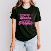I Prefer Books Over People Stars - Women's Short Sleeve Graphic T-Shirt - 2 of 4