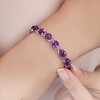 EVERLY JEWELRY | Rose Plated Sterling Silver 36 CT TGW Amethyst-Africa Bracelet, 7.25-inch - 3 of 4